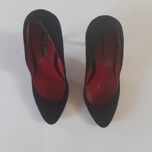 2/$20 Charles Jourdan Black Suede Pumps